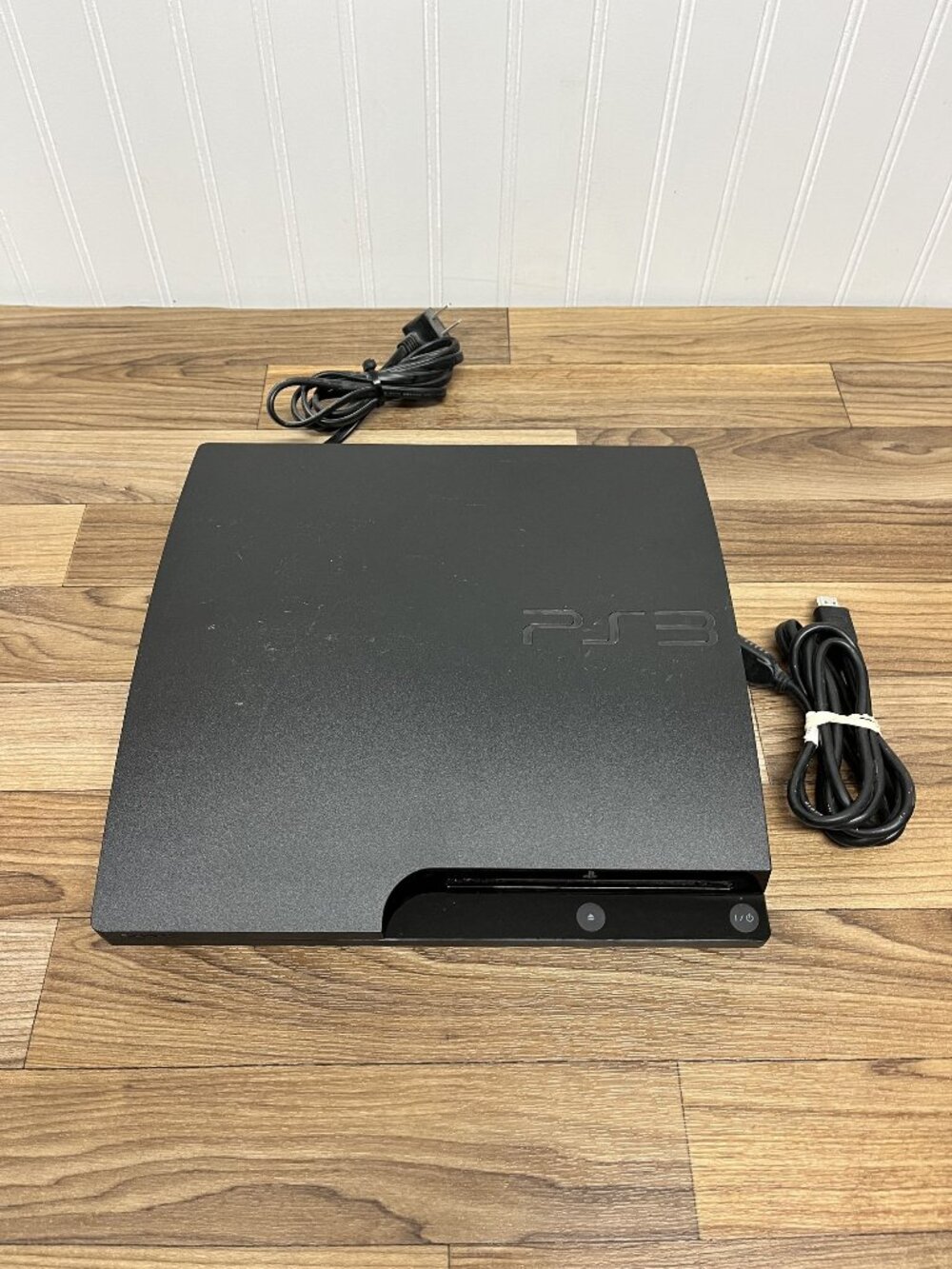 PARTS, AS IS - Sony Playstation 3 PS3 Slim 120GB CECH-3001B - CONSOLE, Cable